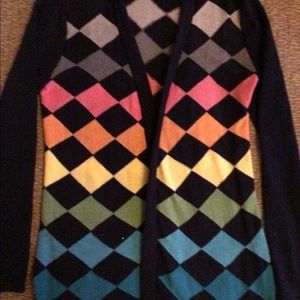 Liz Claiborne argyle sweater vintage 90s Rainbow